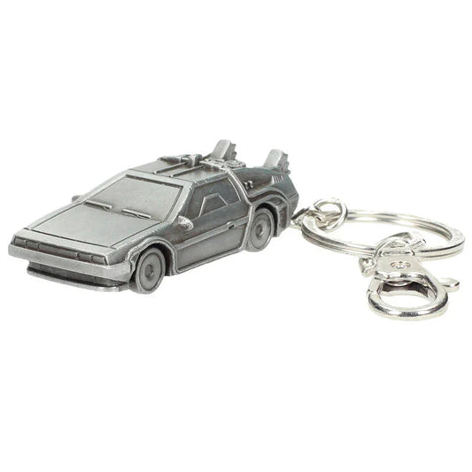 Back to the Future Delorean 3D metal keychain Nerdscape