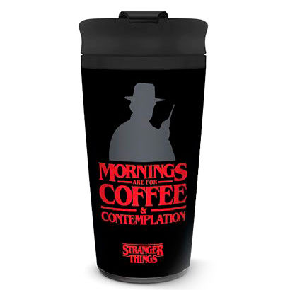 Stranger Things Coffe and Contemplation travel mug Nerdscape