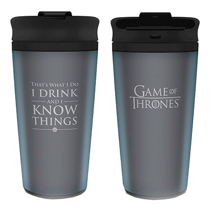 Mug de voyage Game of Thrones « Je bois et je sais des choses »