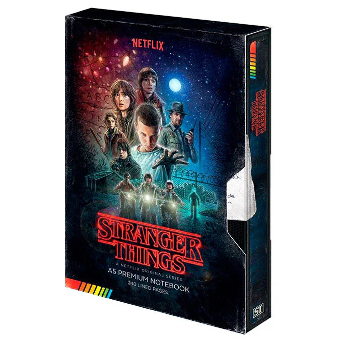 Stranger Things VHS A5 premium notebook Nerdscape