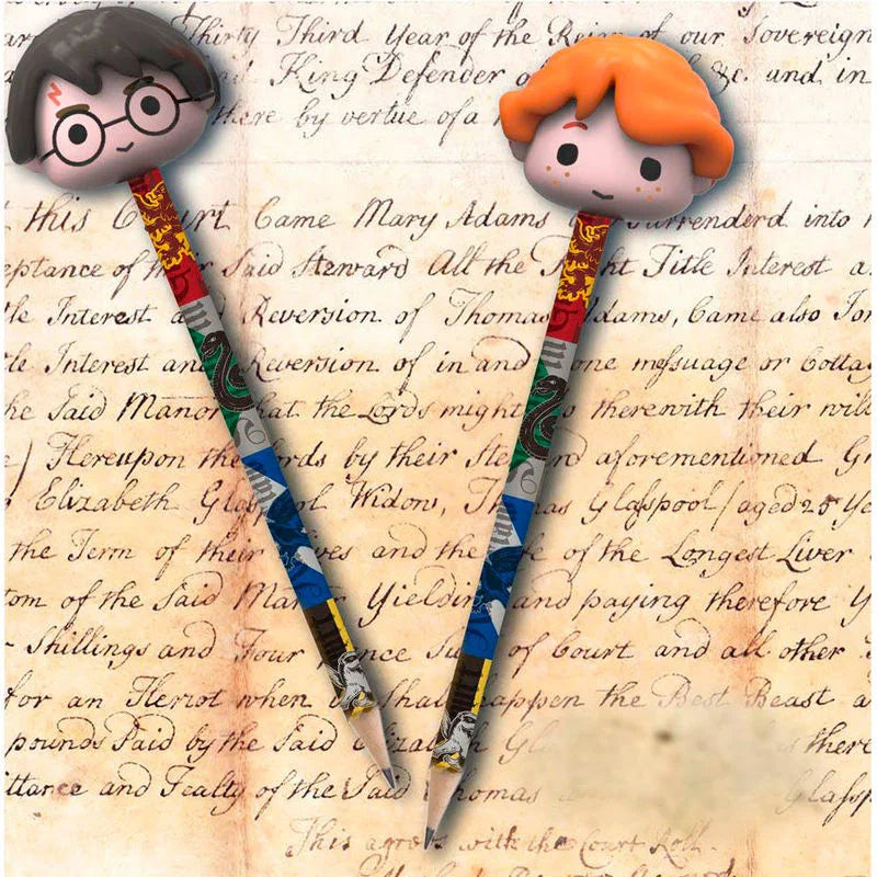 Harry Potter Set 2 Matite con Gommini 3D - Figura da Collezione - Nerdscape Nerdscape