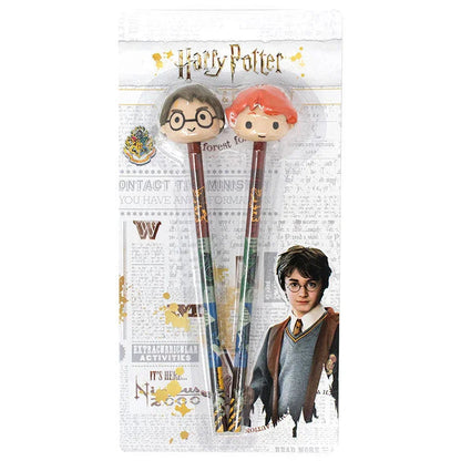 Harry Potter Set 2 Matite con Gommini 3D - Figura da Collezione - Nerdscape Nerdscape