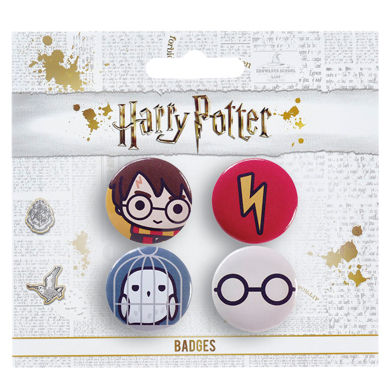 Harry Potter set 4 assorted pin badge Nerdscape