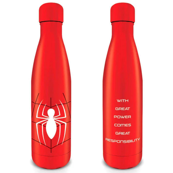 Marvel Spiderman Great Power metal bottle Nerdscape