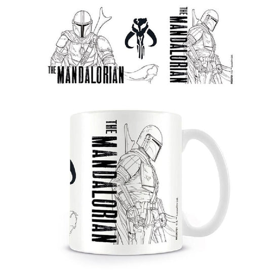 Star Wars The Mandalorian Line Art mug Nerdscape
