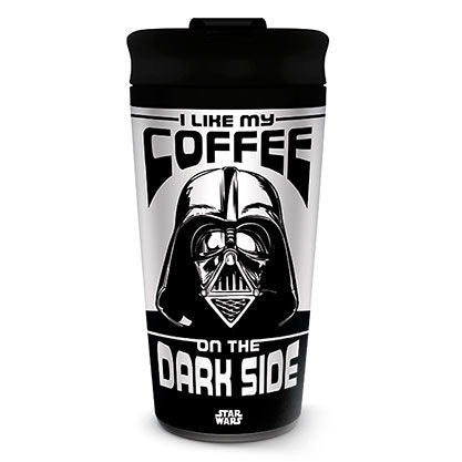 Mug de voyage Star Wars Dark Vador « J'aime mon café du côté obscur »
