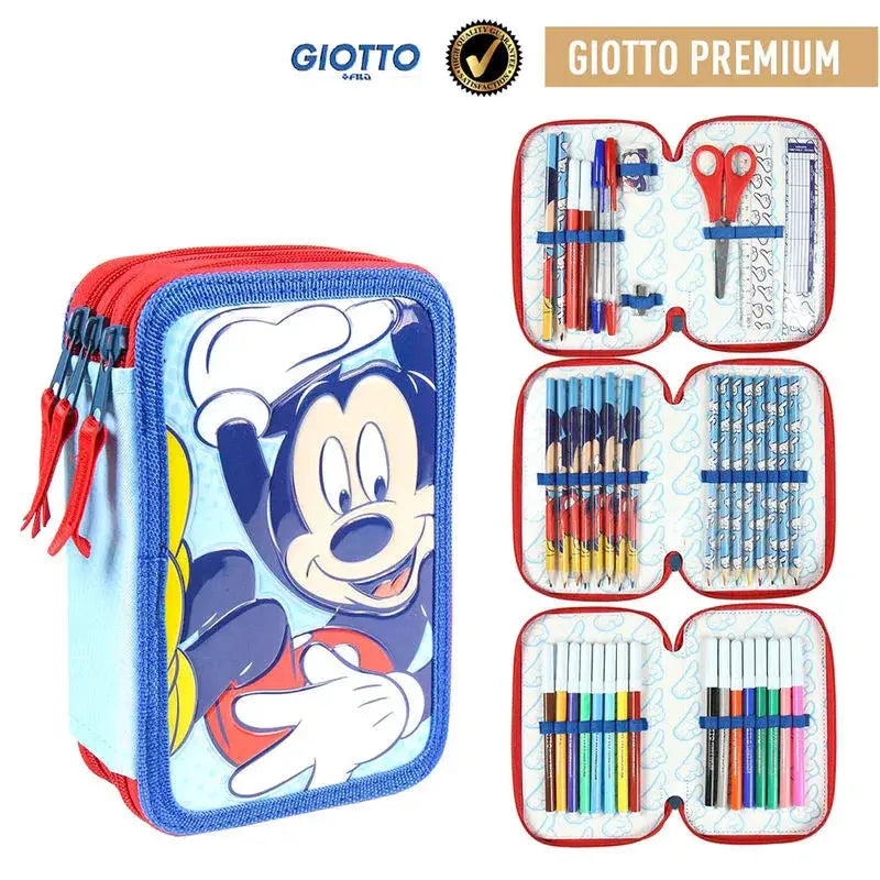 Disney Mickey Giotto triple pencil case Nerdscape