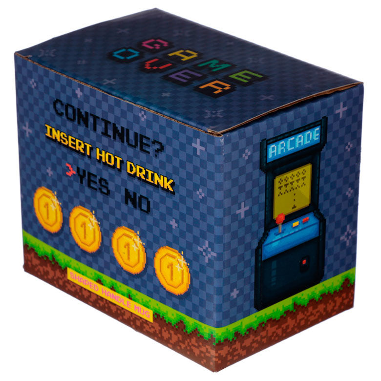 Game Over Joystick Pixel shaped handle mug Nerdscape