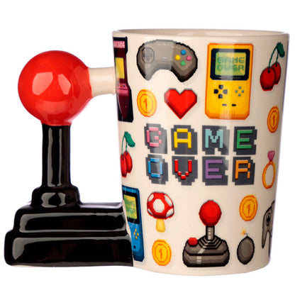 Game Over Joystick Pixel shaped handle mug Nerdscape