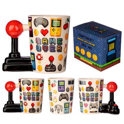 Game Over Joystick Pixel shaped handle mug Nerdscape