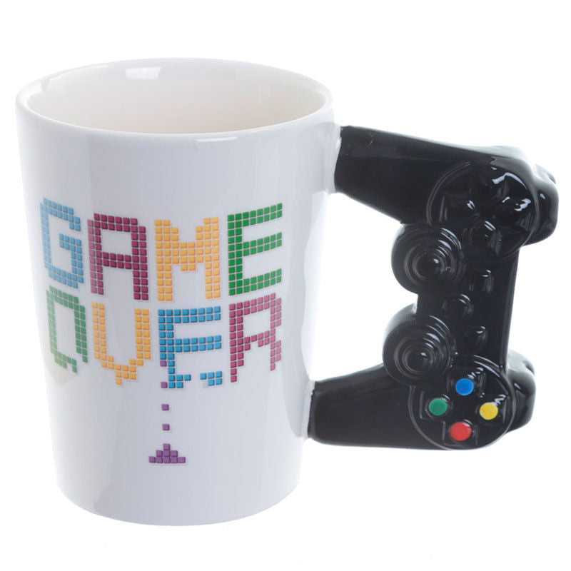 Game Over Controller shaped handle mug Nerdscape