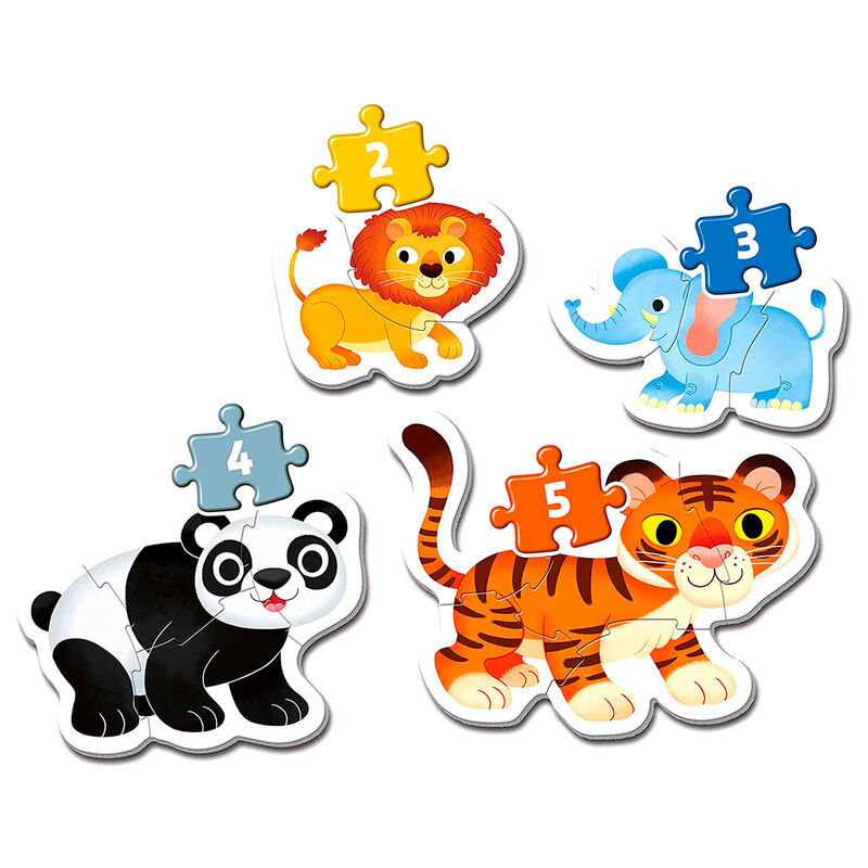 Wild Animals My First Puzzle 3-6-9-12pcs Nerdscape