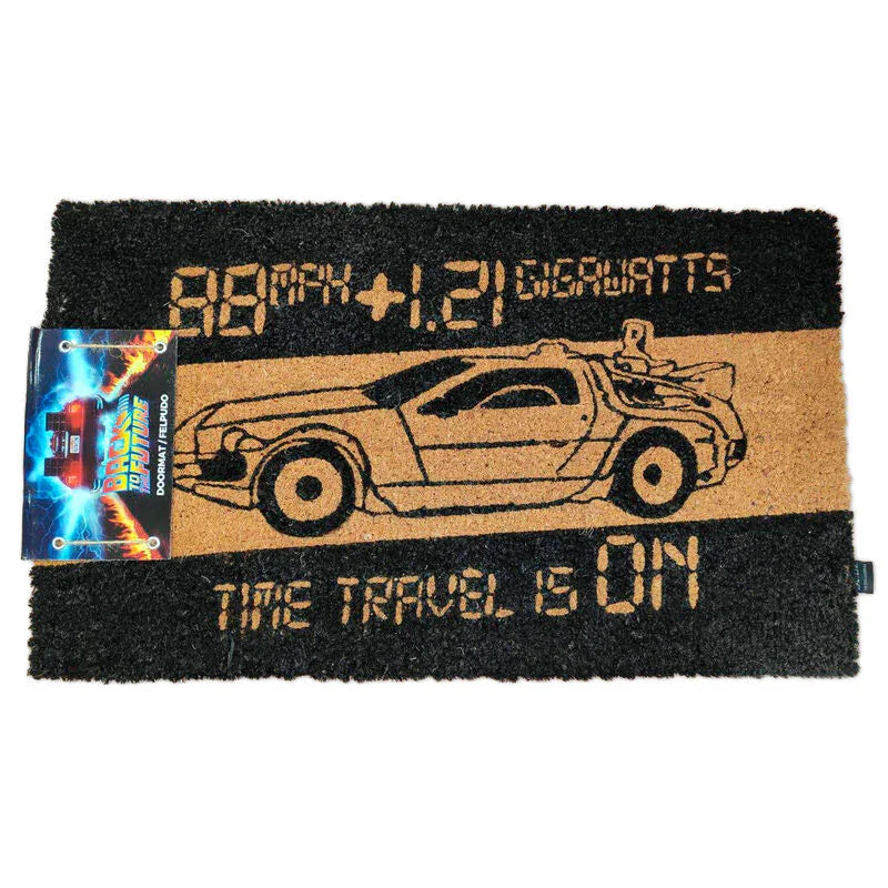 Back to the Future Time Machine doormat Nerdscape