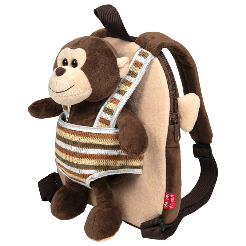 Max Monkey reversible backpack with plush toy 25cm Nerdscape