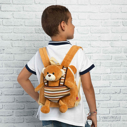Benji Bear reversible backpack with plush toy 25cm Nerdscape