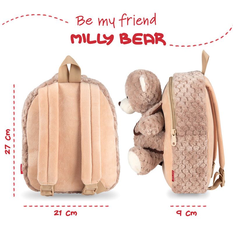 Milly Bear backpack with plush toy 26cm Nerdscape