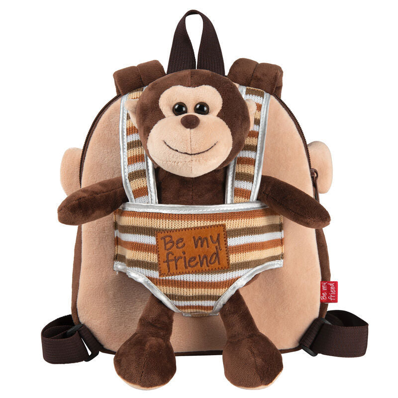Max Monkey reversible backpack with plush toy 25cm Nerdscape