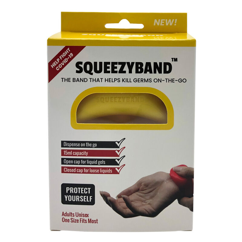 Yellow Adjustable Gel Dispenser Adult Bracelet