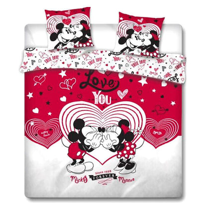 Disney Mickey and Minnie Love duvet cover bed 135cm Nerdscape