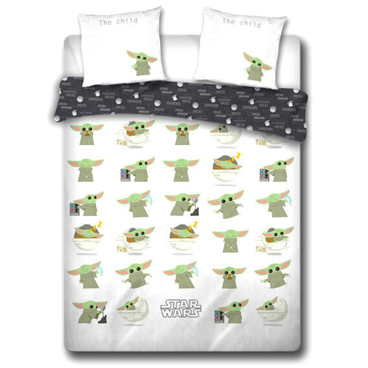 Star Wars The Mandalorian Baby Yoda cotton duvet cover bed 135cm Nerdscape