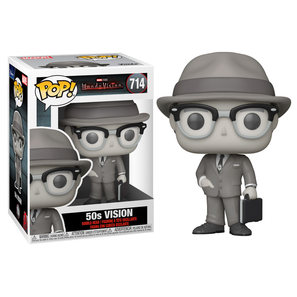 Funko Pop! Marvel WandaVision Vision 5 + 1 Chase - Figura da Collezione Vinyl Nerdscape