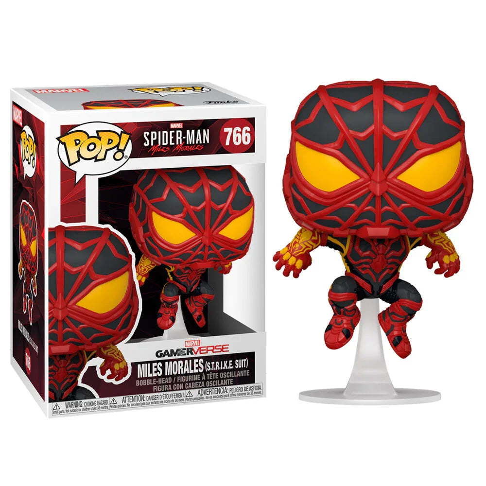 POP figure Marvel Spiderman Miles Morales S.T.R.I.K.E. Suit Nerdscape
