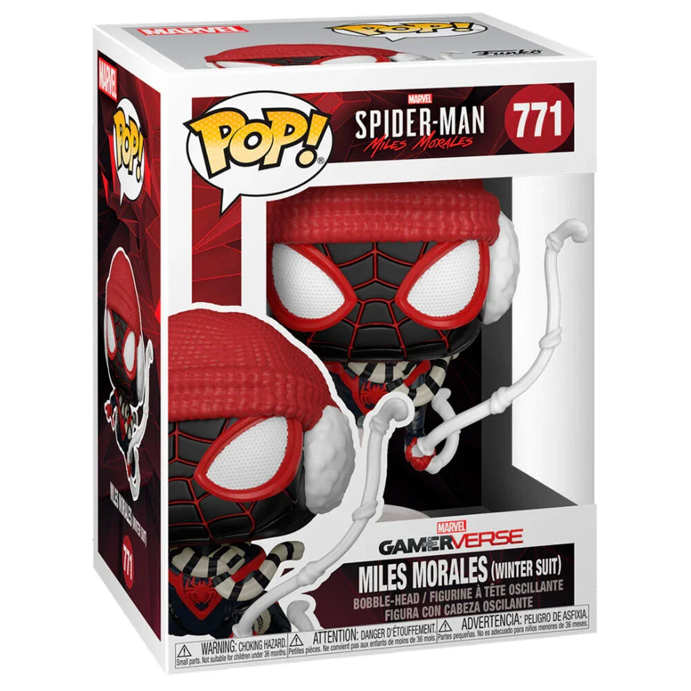 POP figure Marvel Spiderman Miles Morales Winter Suit Nerdscape
