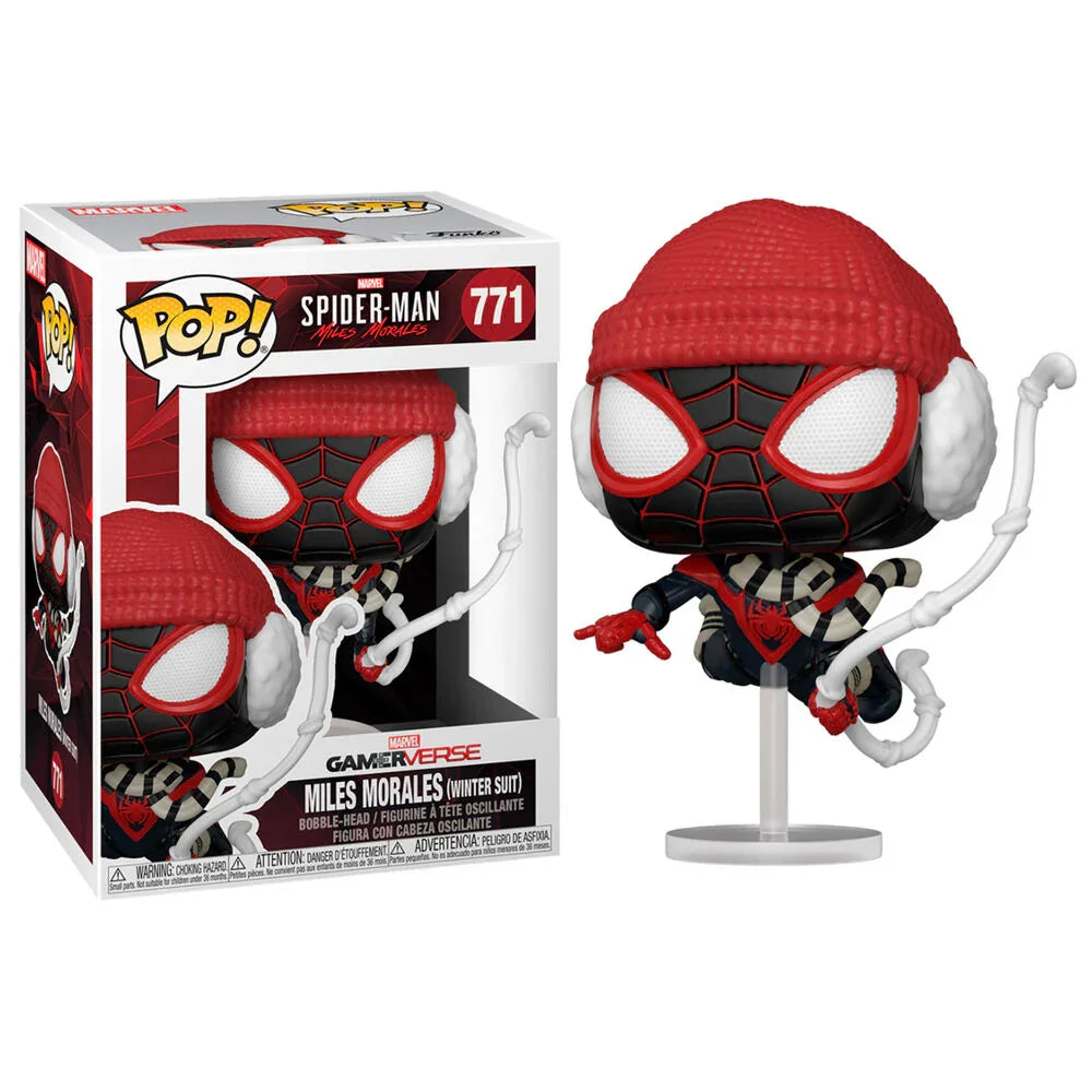 POP figure Marvel Spiderman Miles Morales Winter Suit Nerdscape