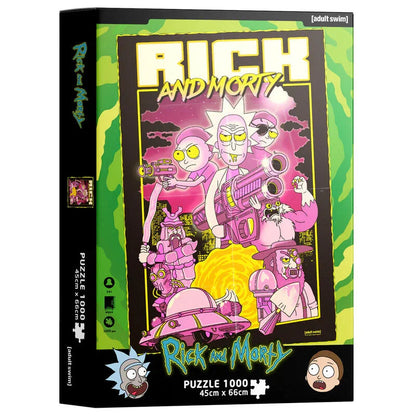 Rick and Morty Retro Poster puzzle 1000pcs Nerdscape