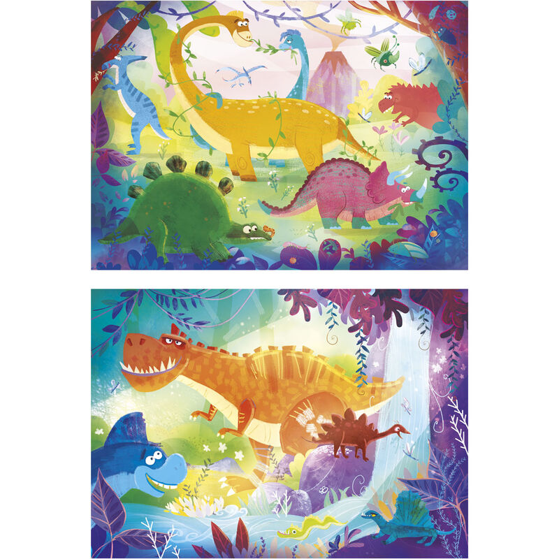 Dinosaurs puzzle 2x20pcs Nerdscape