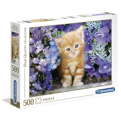 Ginger Cat in Flowers puzzle 500pcs Nerdscape