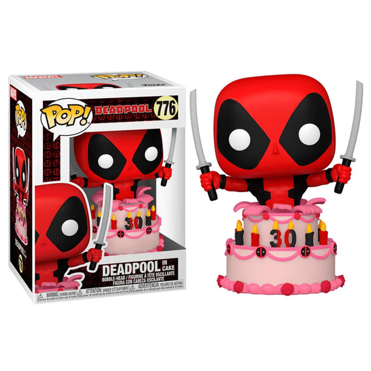 Figurine POP Marvel Deadpool 30e anniversaire Deadpool dans un gâteau