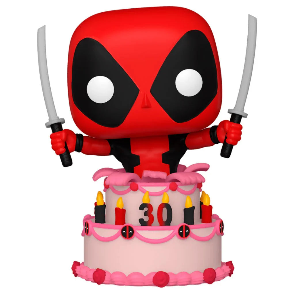 POP figure Marvel Deadpool 30th Deadpool in Cake Nerdscape