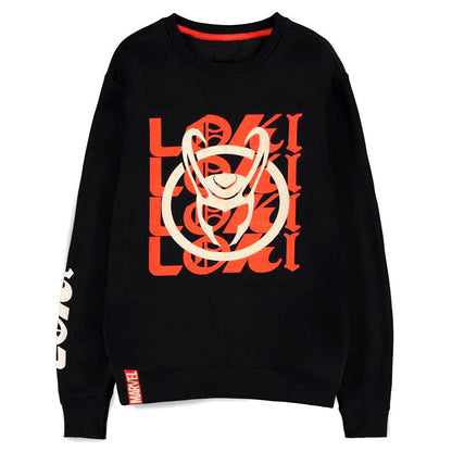 Marvel Loki Logo Text crewneck sweater Nerdscape