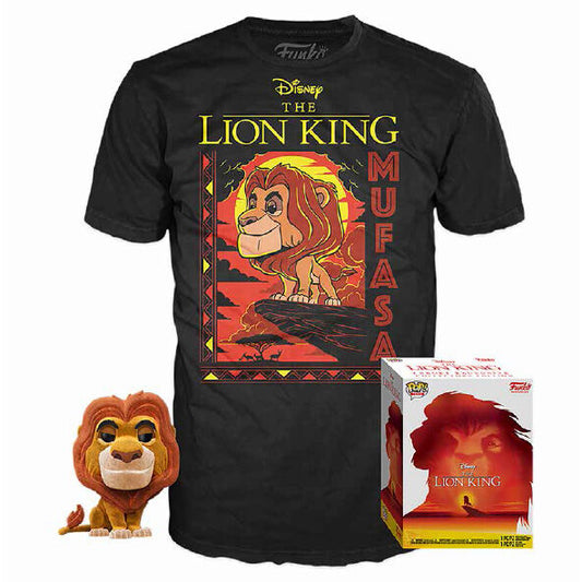 Funko Pop! Disney The Lion King Mufasa - Figura da Collezione Vinyl con T-shirt Set