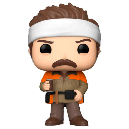 Funko Pop! Parks and Rec Hunter Ron 5 + 1 Chase - Figura da Collezione Vinyl Nerdscape
