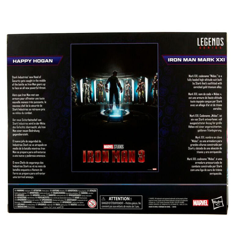 Marvel The Infinity Saga Iron Man 3 Happy Hogan and Iron Man Mark XXI set 2 figures 15cm Nerdscape