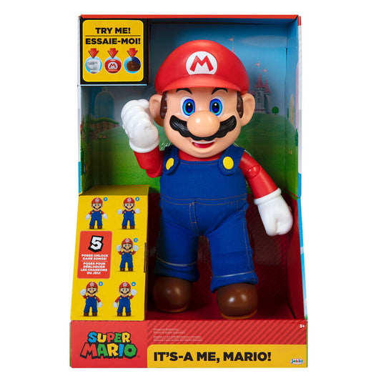 Figurine interactive Nintendo Super Mario - Mario, c'est moi, en anglais, 36 cm
