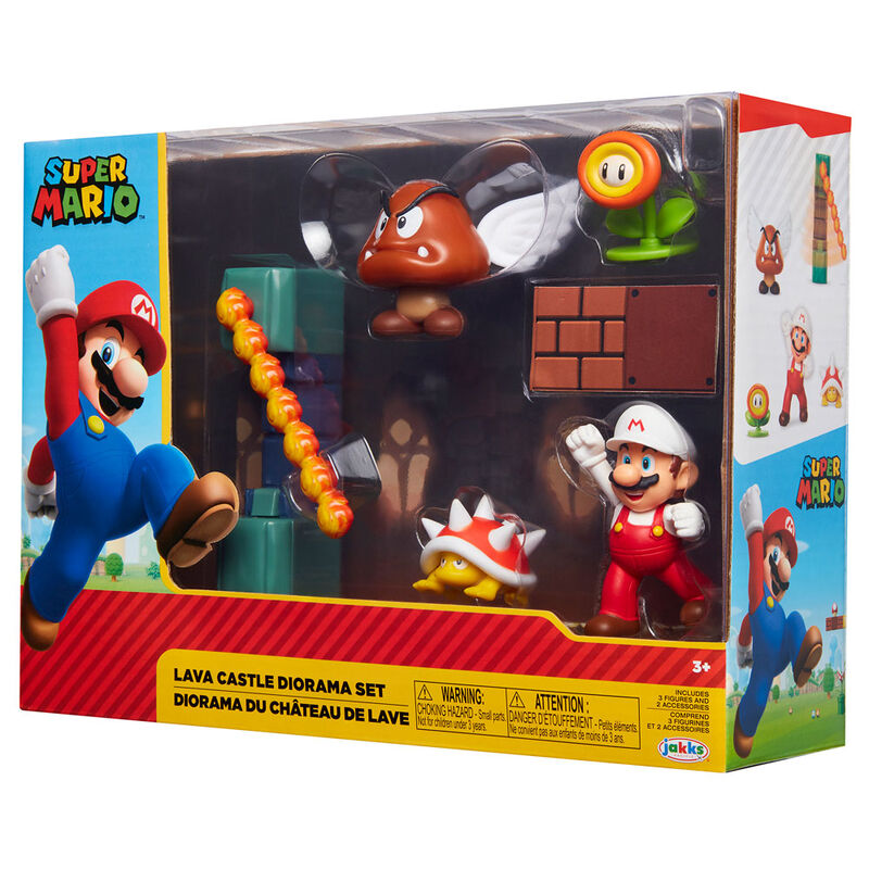 Nintendo Super Mario Lava Castle diorama set Nerdscape