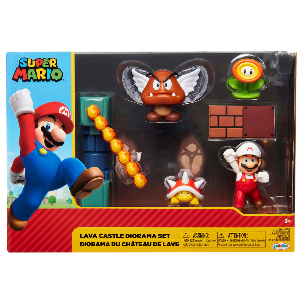 Nintendo Super Mario Lava Castle diorama set Nerdscape