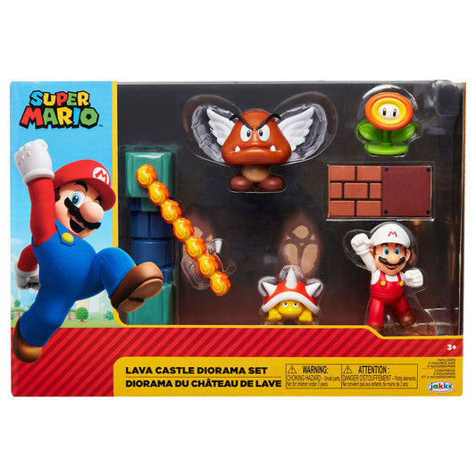 Nintendo Super Mario Lava Castle diorama set Nerdscape