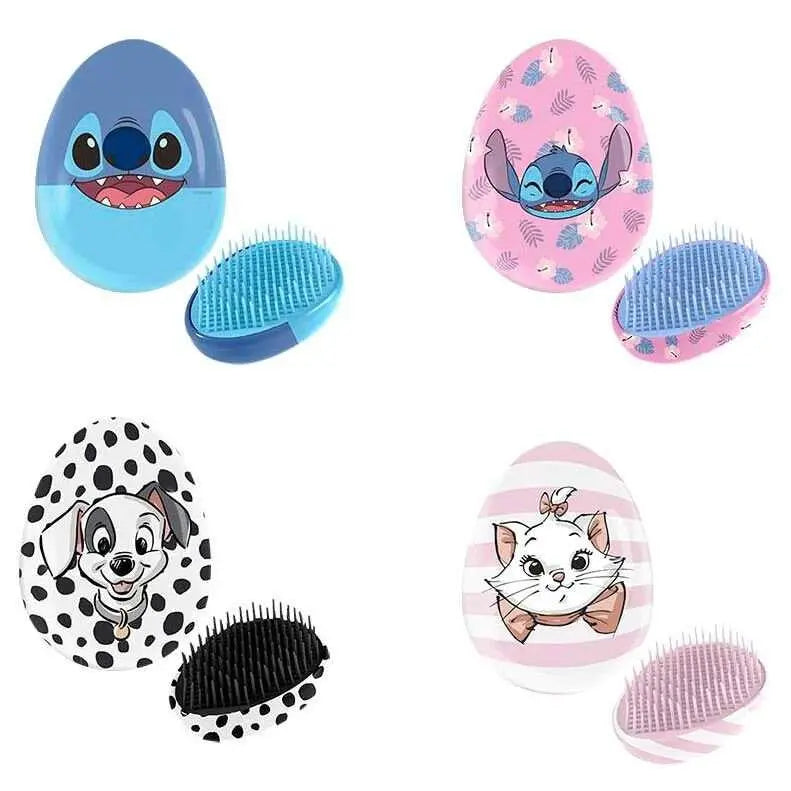 Disney assortment detangling hairbrush with colorful design, size 7x9x4cm
