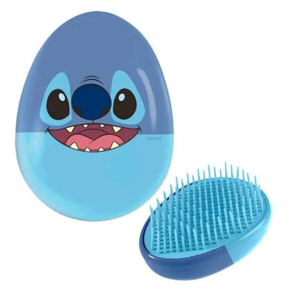 Spazzola capelli blu con volto Stitch Disney, accessorio Nerdscape originale
