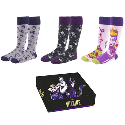 Disney Villains pack 3 socks Nerdscape
