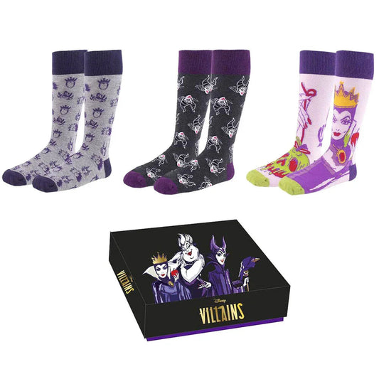 Disney Villains pack 3 socks Nerdscape