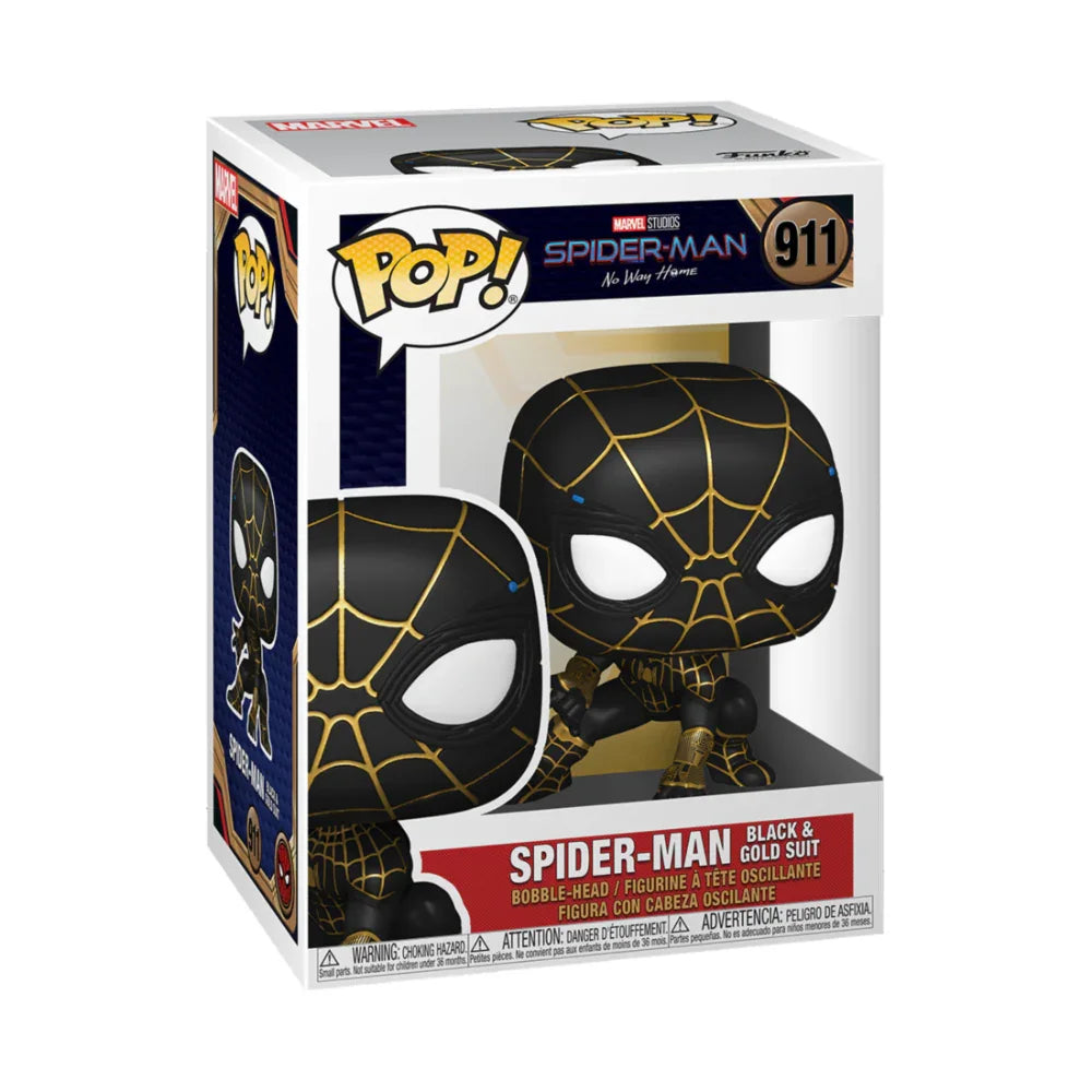 Funko Pop! Marvel Spiderman No Way Home - Spiderman Black & Gold Suit - Figura da Collezione Vinyl Nerdscape