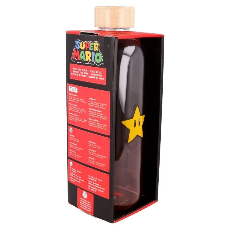 Nintendo Super Mario Bros glass bottle 1030ml Nerdscape