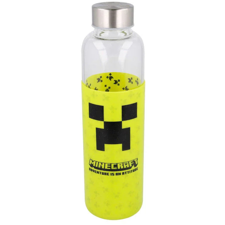 Minecraft silicone cover glass bottle 585ml Nerdscape