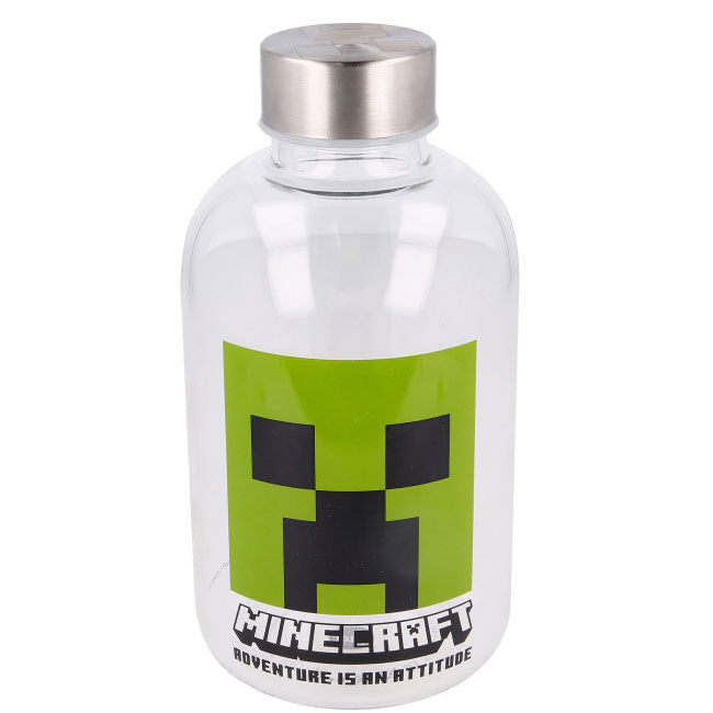 Minecraft glass bottle 620ml Nerdscape