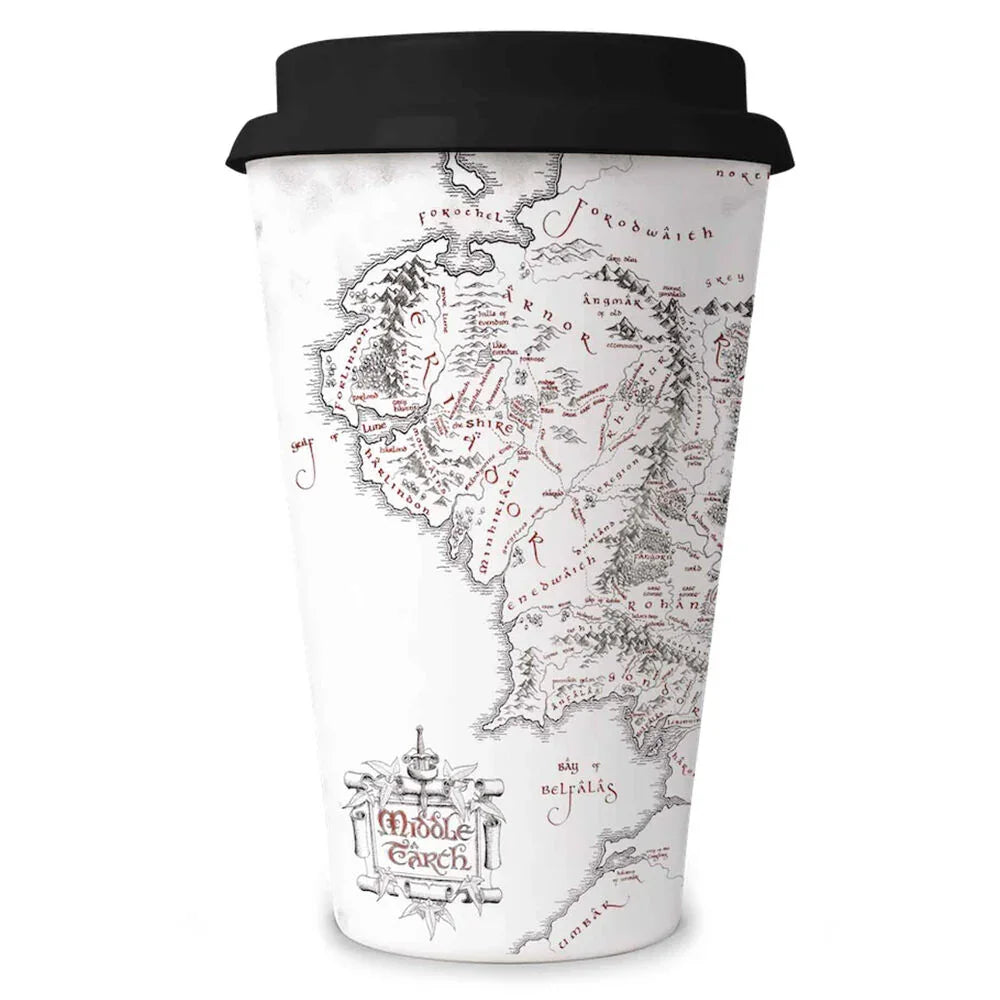The Lord of the Rings Middle Earth Map travel mug Nerdscape